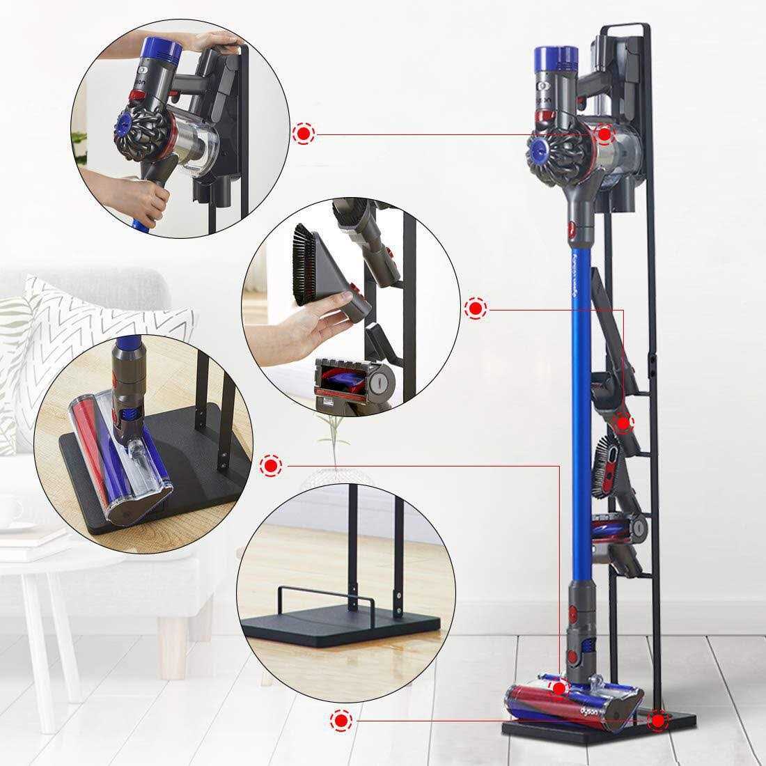 Haturi Vacuum Stand Vacuum Accessories Stable Metal Storage Bracket Holder for Dyson Handheld V15 V11 V10 V8 V7 V6 Cordless Vacuum Cleaners - Image 4