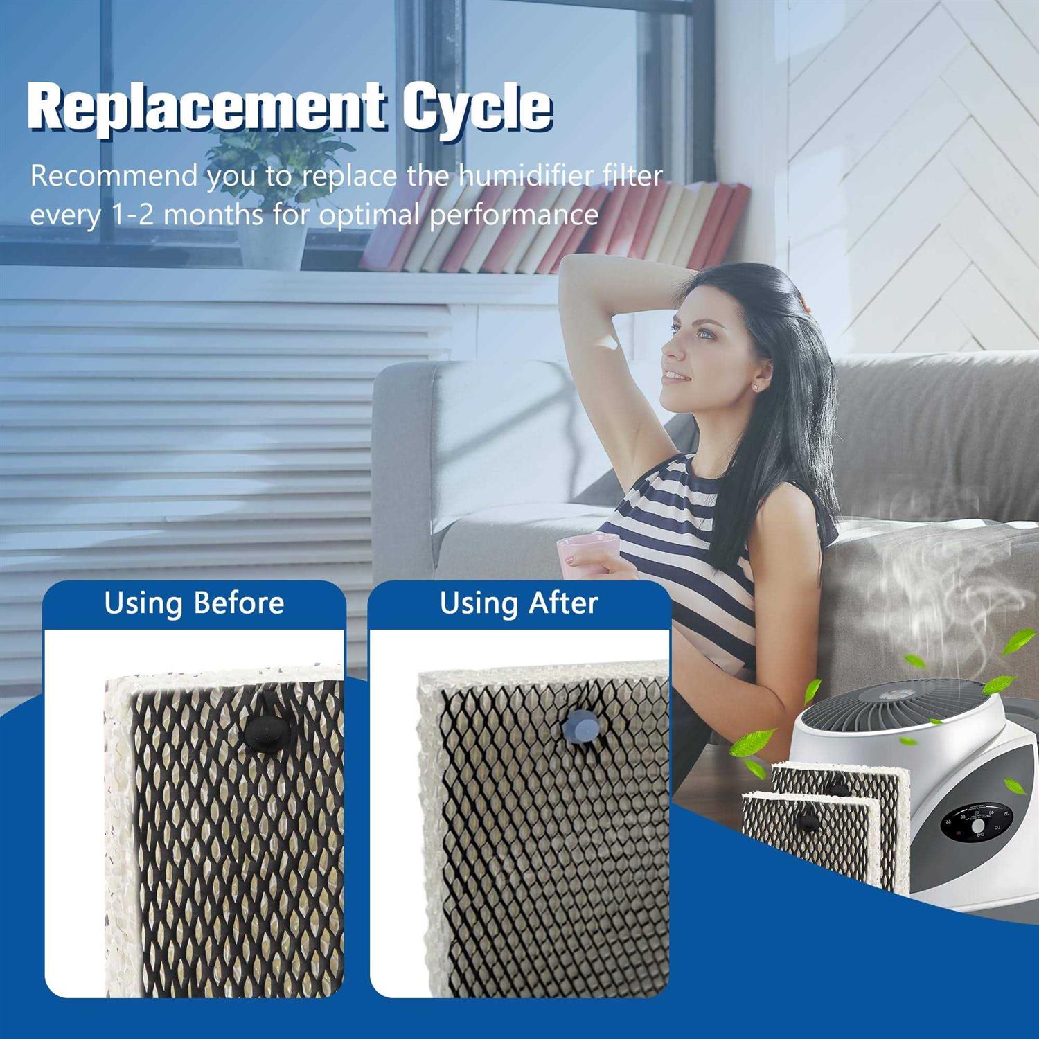 Humidifier Filter E Replacement Compatible with Holmes HWF100 Bionaire BWF100 Sunbeam SF235 Series - Image 3