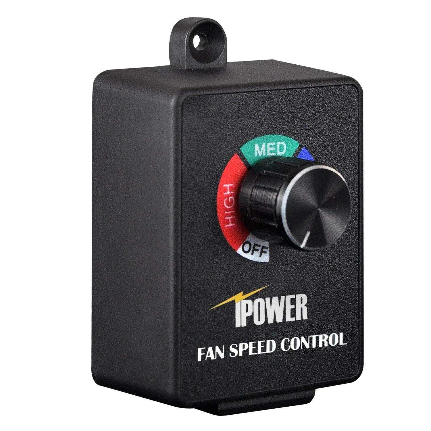 iPower Variable Fan Speed Controller Adjuster Cordless for Duct Inline Exhaust Vent Blower