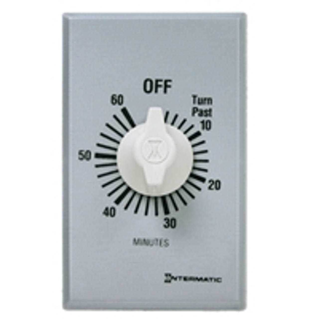 Intermatic FF360M 60-Minute Spring Loaded Wall Timer, Brushed Metal - Image 3