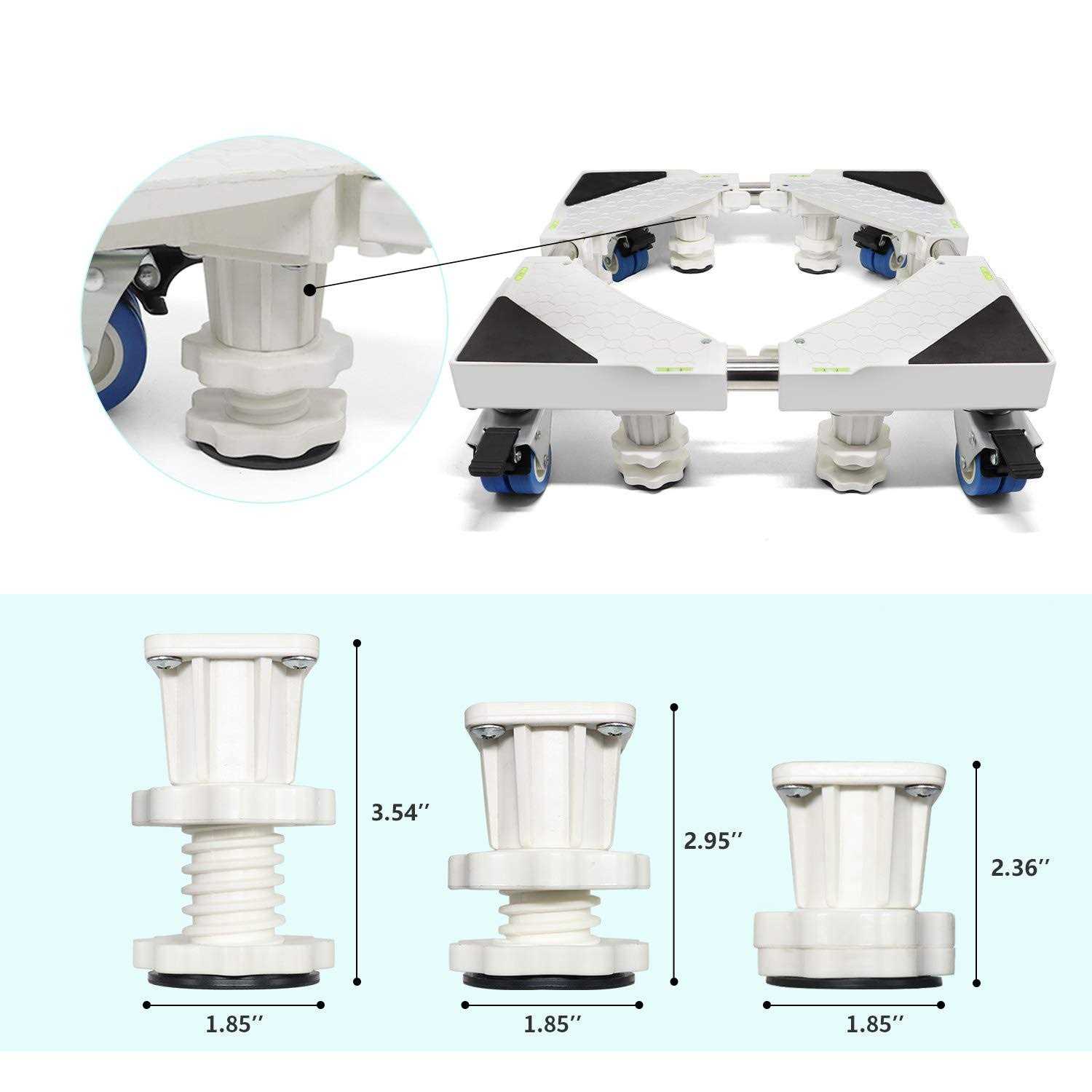 Jolitac Washing Machine Base Stand Movable Adjustable Bases for Refrigerator - Image 2
