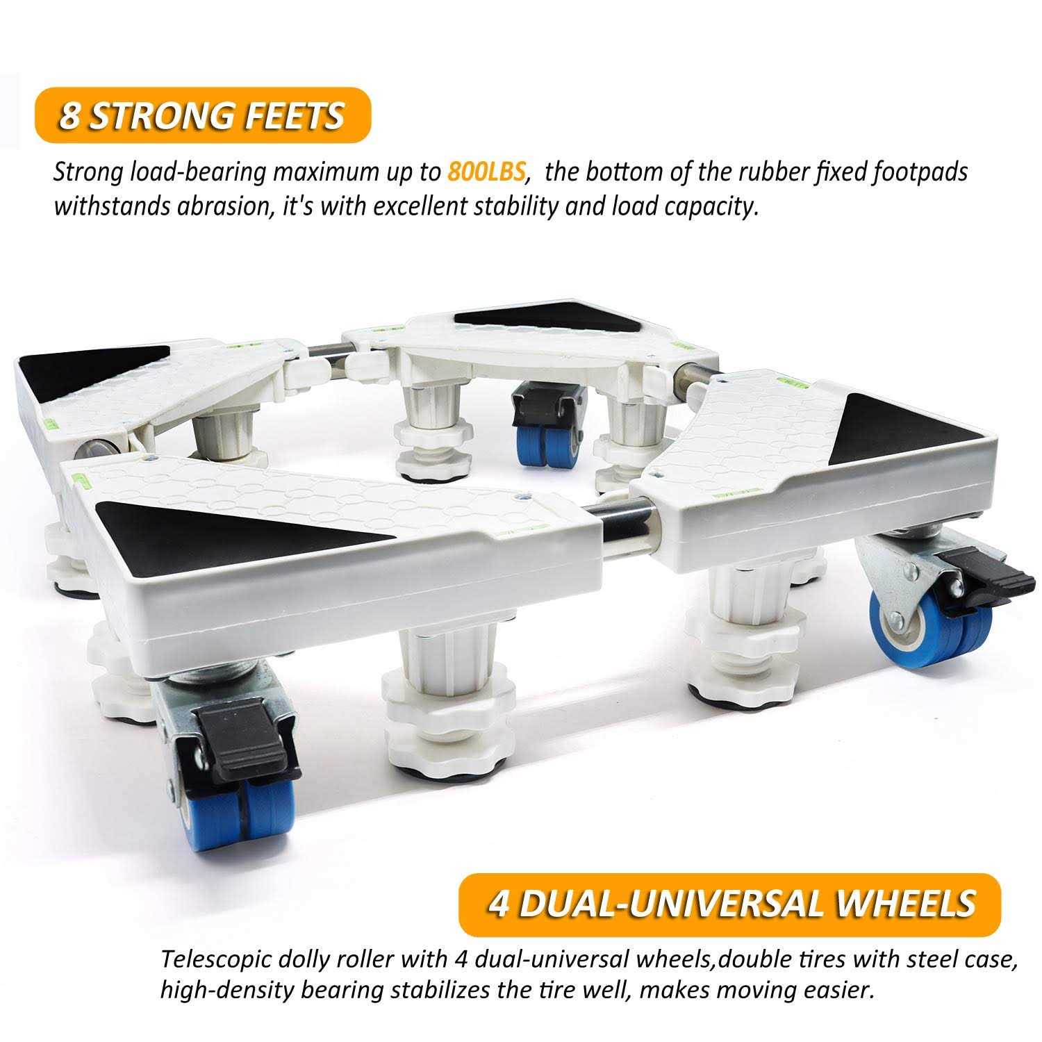Jolitac Washing Machine Base Stand Movable Adjustable Bases for Refrigerator - Image 4