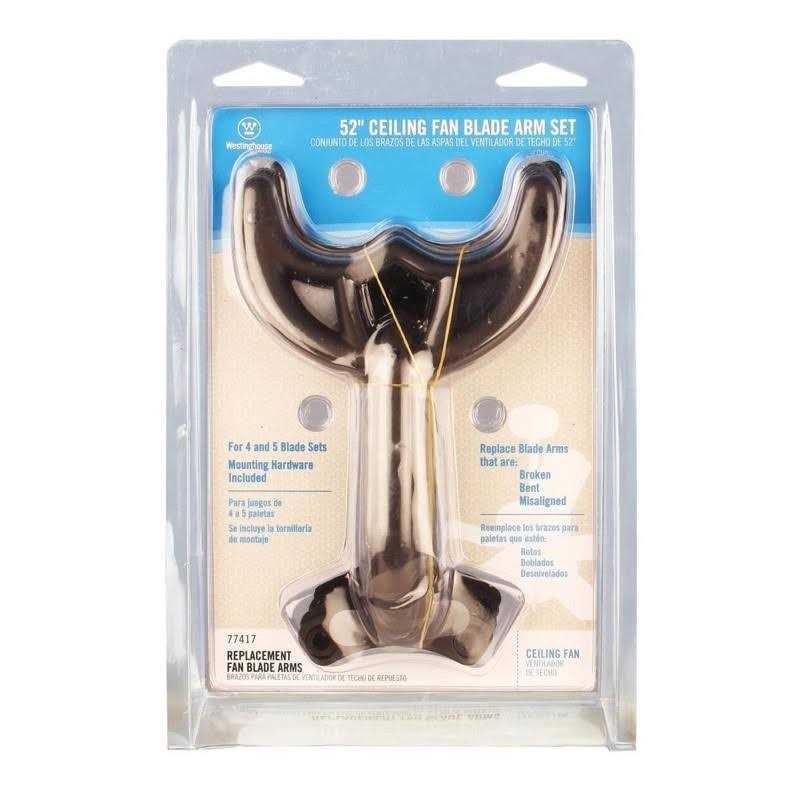 Westinghouse 7741700 52 Inch Oil Rubbed Bronze Finish Replacement Fan Blade Arms - Image 4