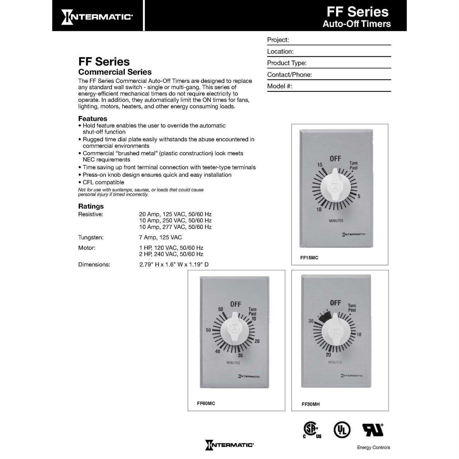 Intermatic FF12HHC 12-Hour Spring Wound Timer - Image 4