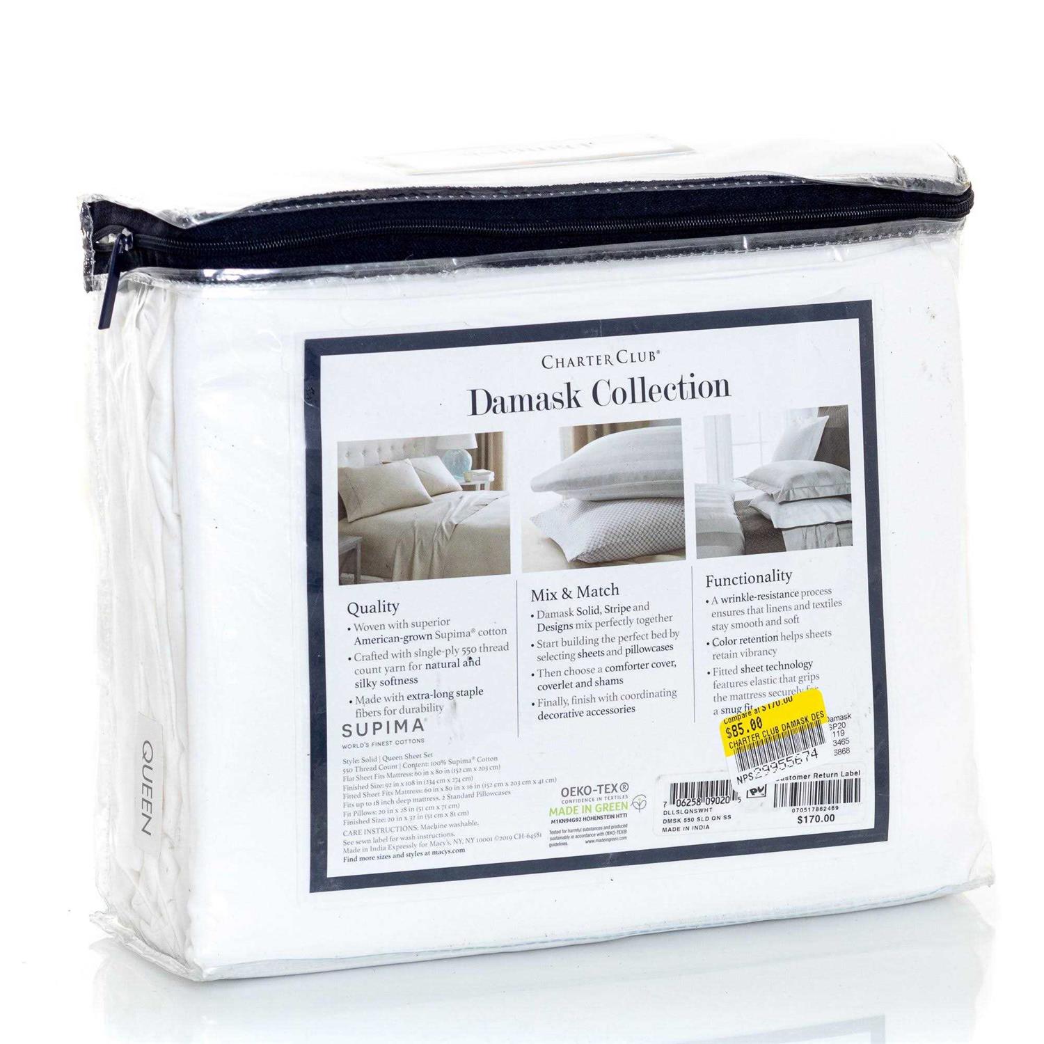 Charter Club Damask 550 100% Supima Cotton Sheet Set - Image 5