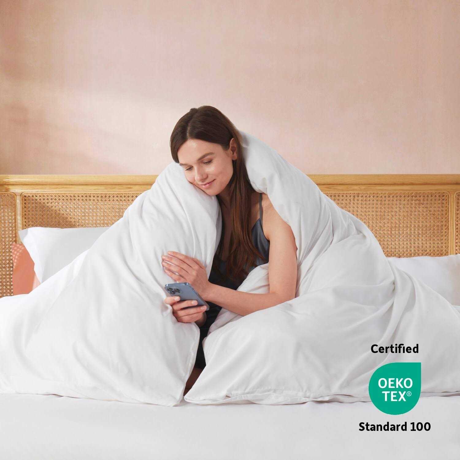 Nestl Ultra Soft Double Brushed Microfiber Duvet Cover Set with Button Closure - Image 4