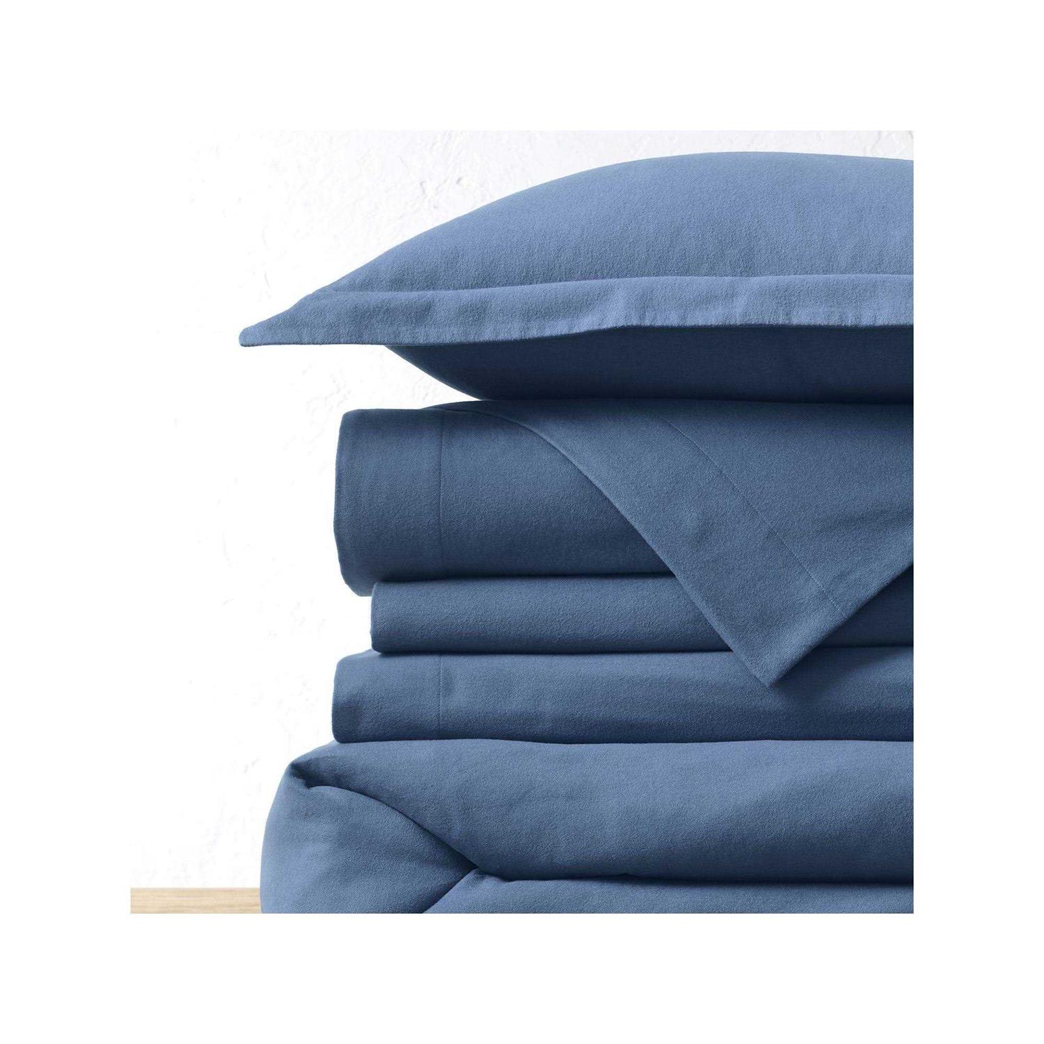 Lands' End Velvet Flannel Solid Duvet Cover - Image 3