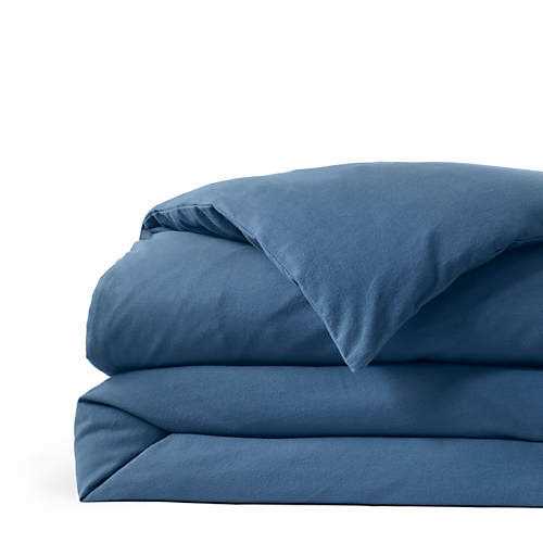 Lands' End Velvet Flannel Solid Duvet Cover - Image 4