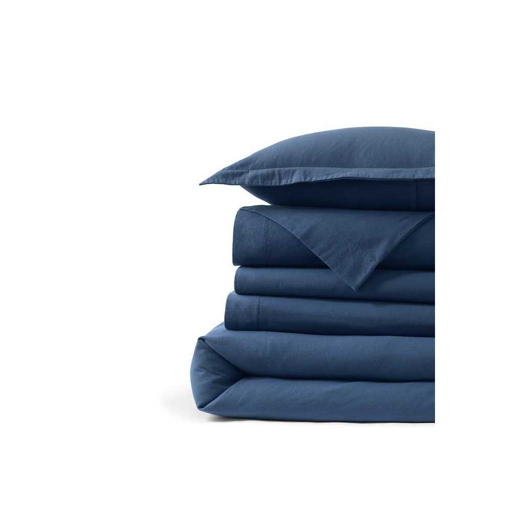 Lands' End Velvet Flannel Solid Duvet Cover - Image 5
