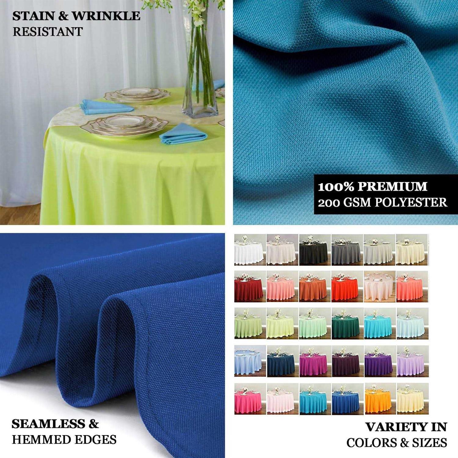 Efavormart Round Wholesale Linens Polyester Round Tablecloth Wedding Party - Image 4