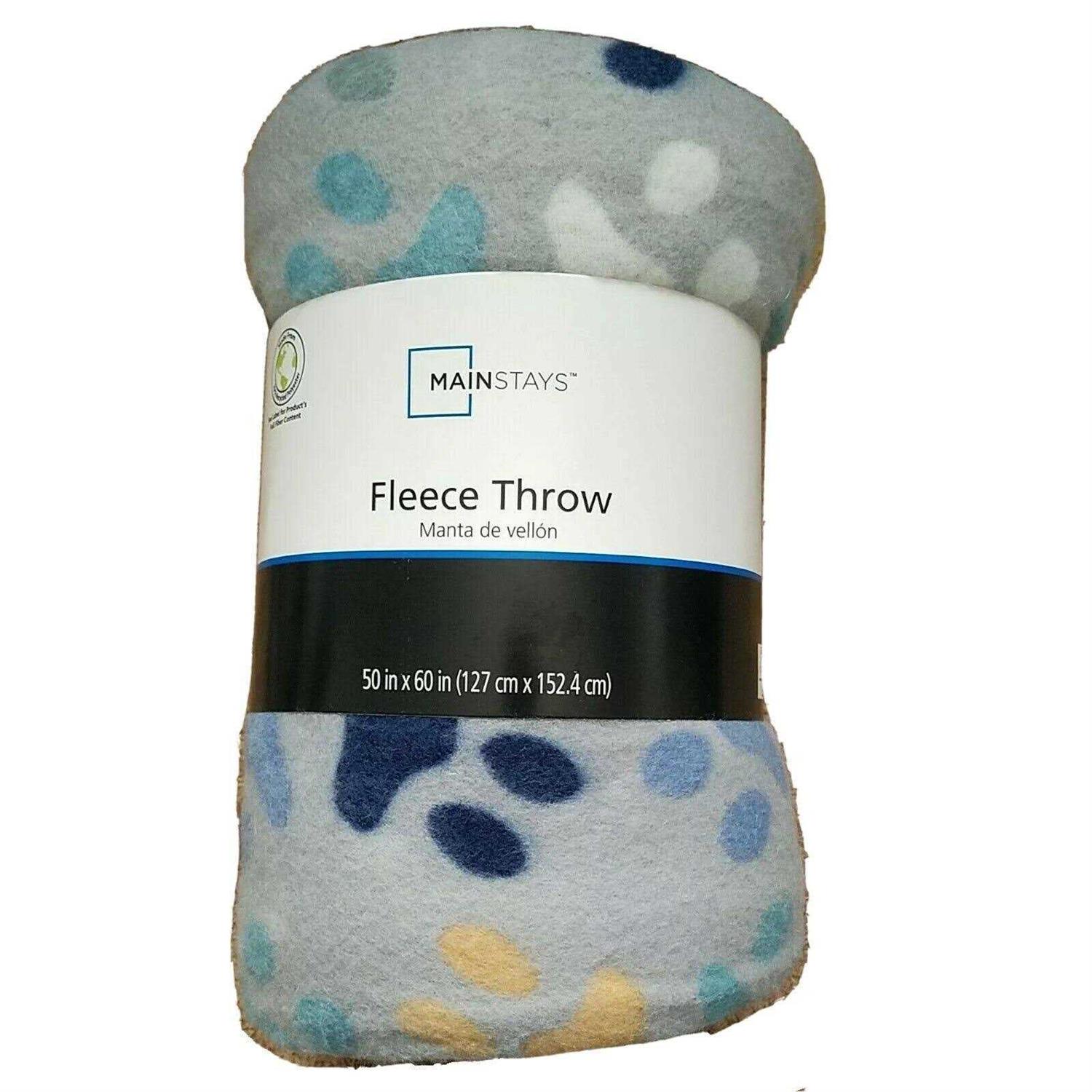 Mainstays Fleece Throw Blanket Paw - Image 4