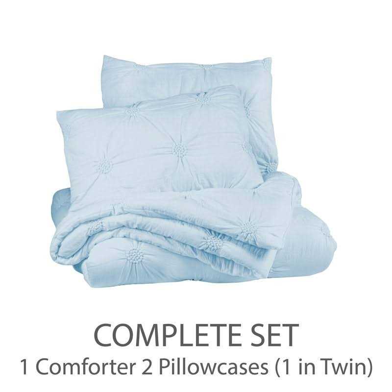Swift Home Floral Pintuck Comforter Set - Image 2