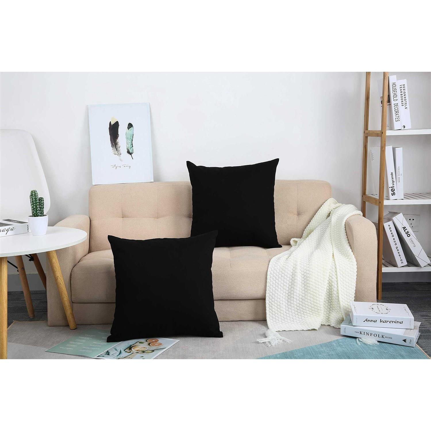 TangDepot Cotton Solid Throw Pillow Covers - Image 3
