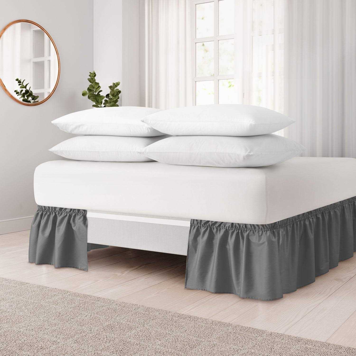 CGK Unlimited Ruffled Elastic Wrap Around Bedskirt Drop - Image 4