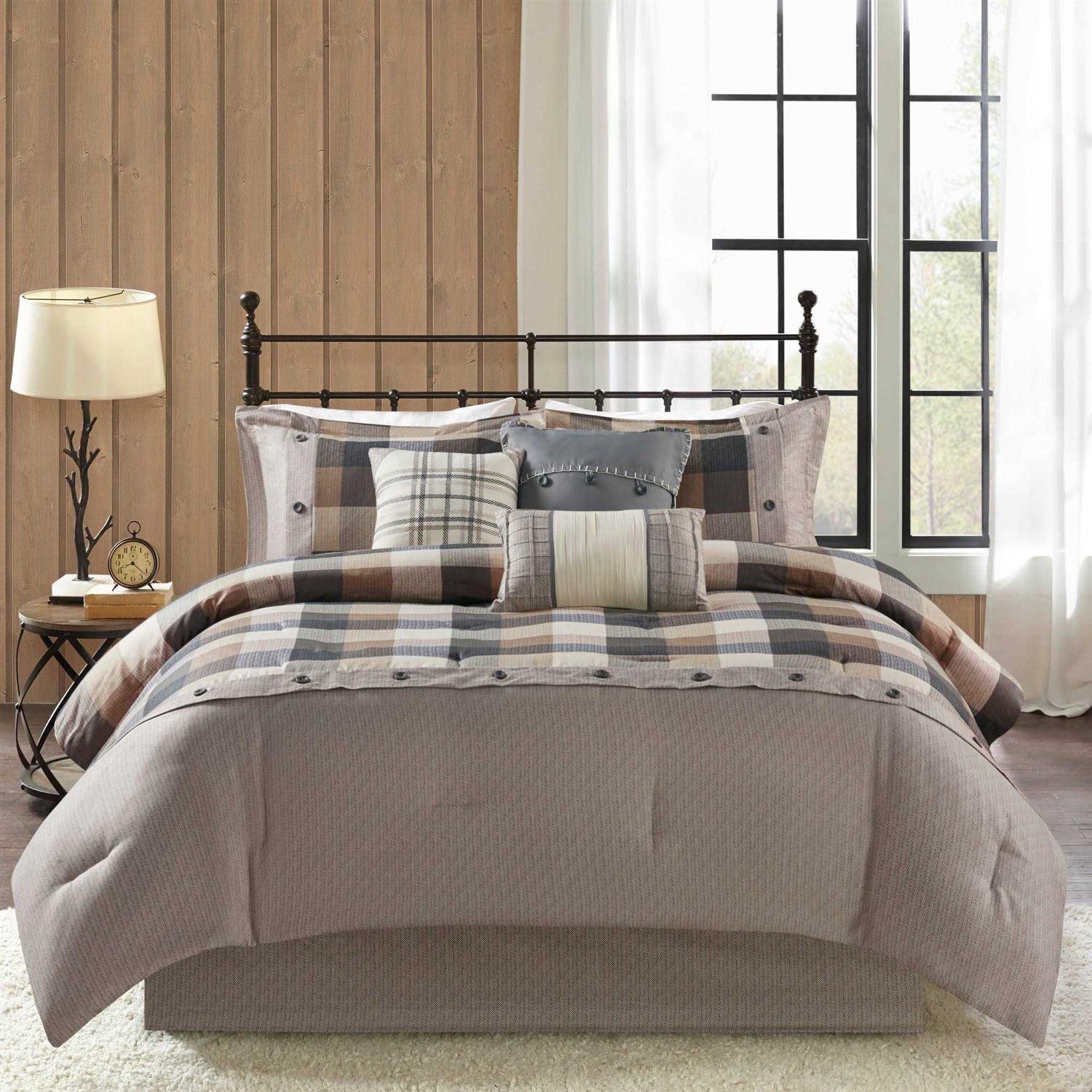 Madison Park Ridge 7 Piece Herringbone Comforter Set - Image 5