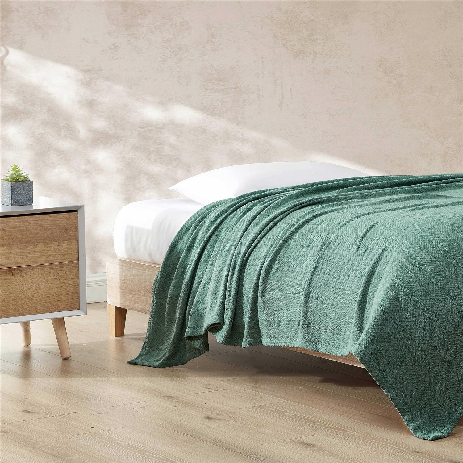 Eddie Bauer Herringbone Cotton Blanket - Image 5