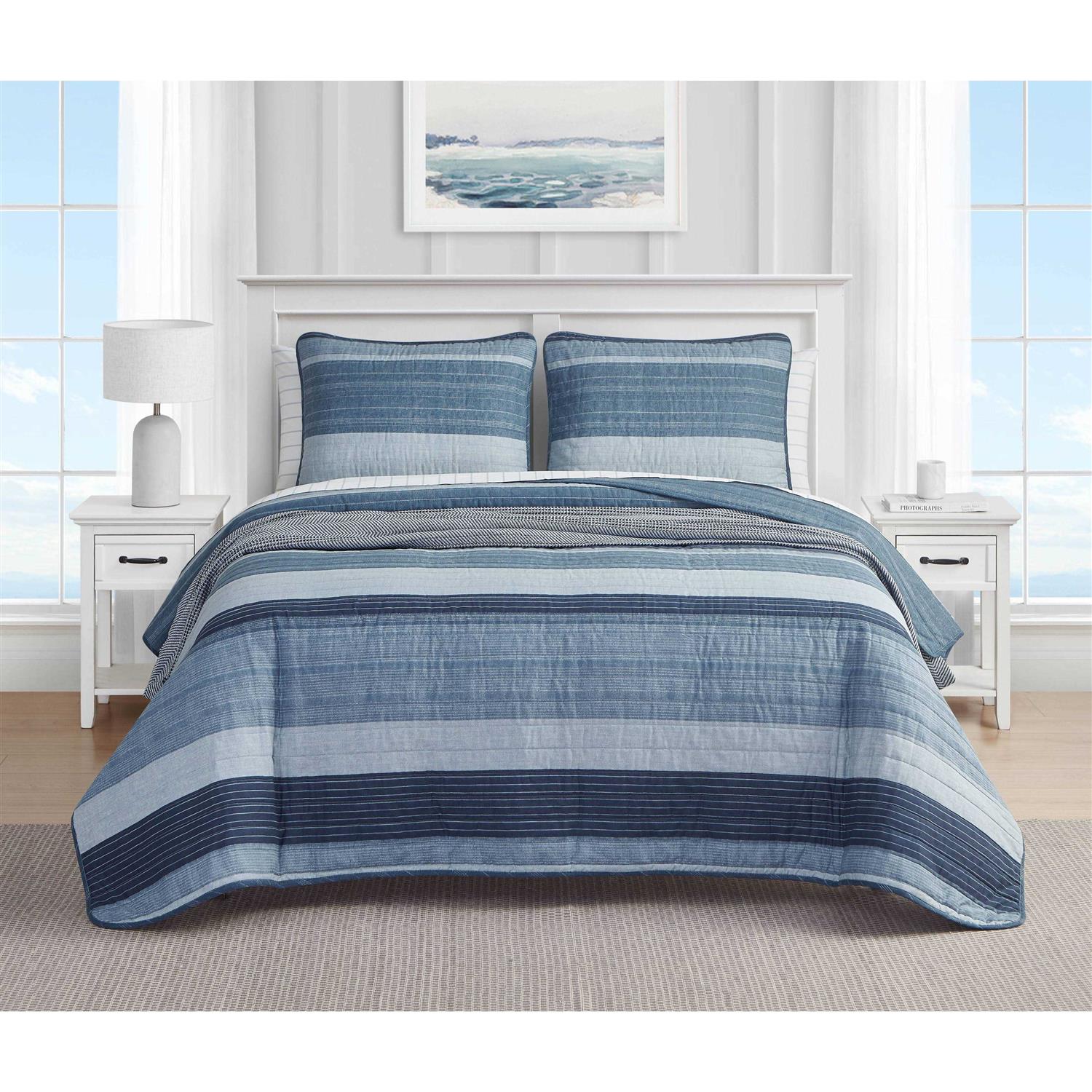 Nautica Ridgeport Cotton Reversible Quilt Set - Image 3