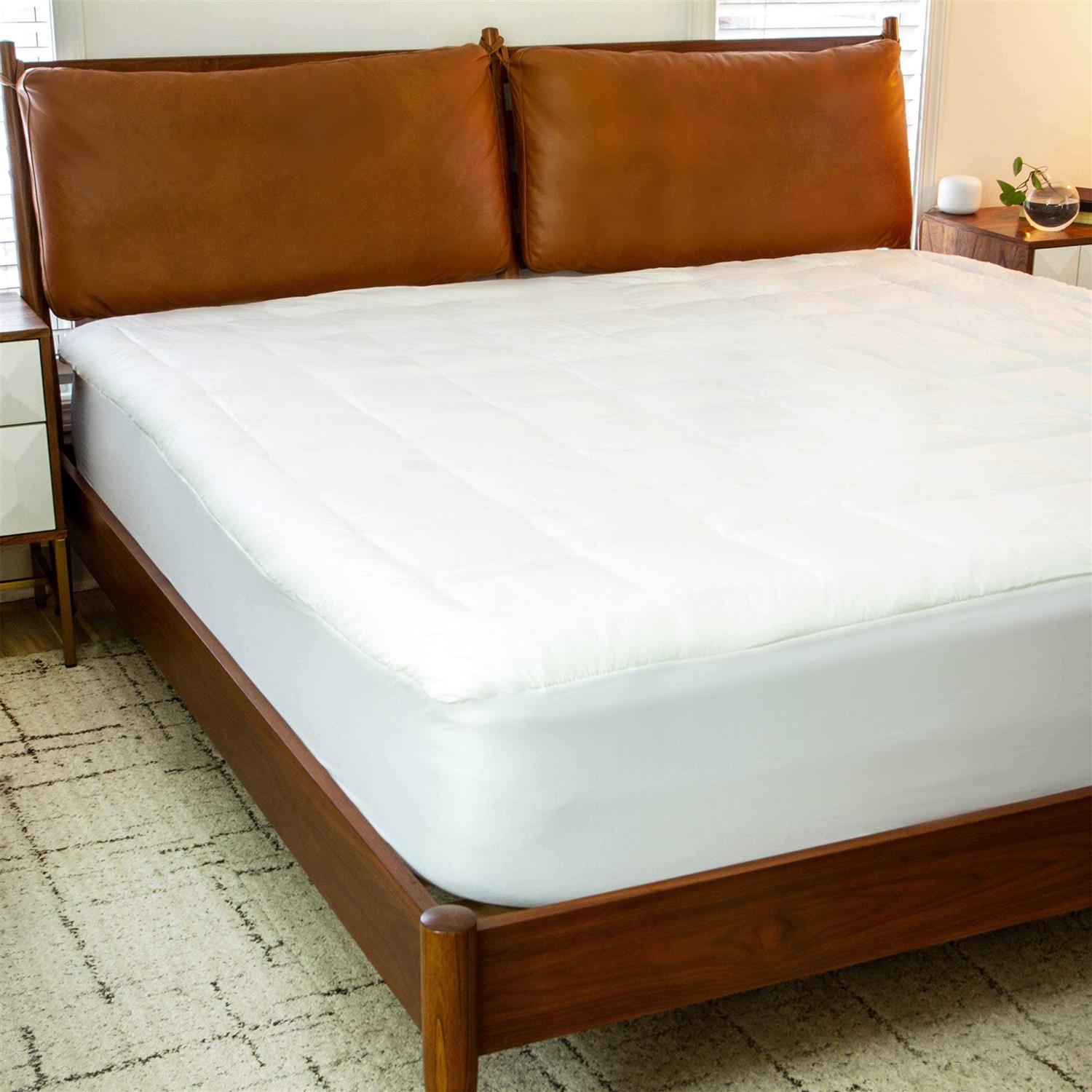 Flash Furniture Capri Comfortable Sleep White Mattress Pad Deep Pocket - Image 5