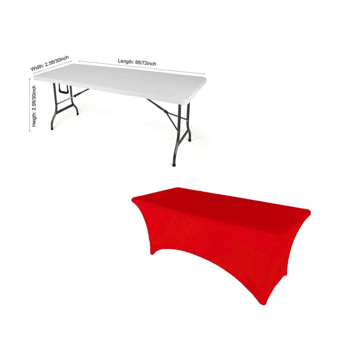 Gowinex Spandex Fitted Stretch Tablecloth Table Cover - Image 4