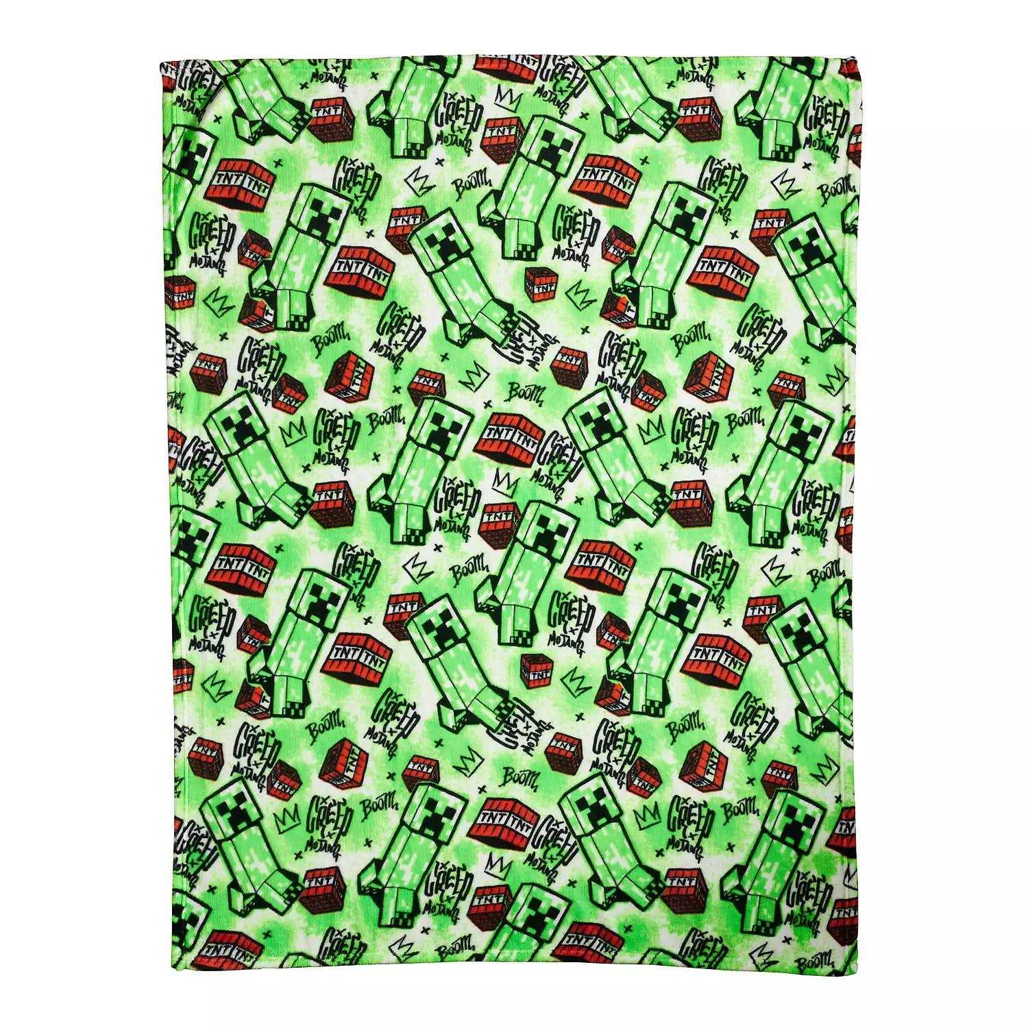 Minecraft Plush Creeper TNT Soft Fleece Blanket Throw - Image 2