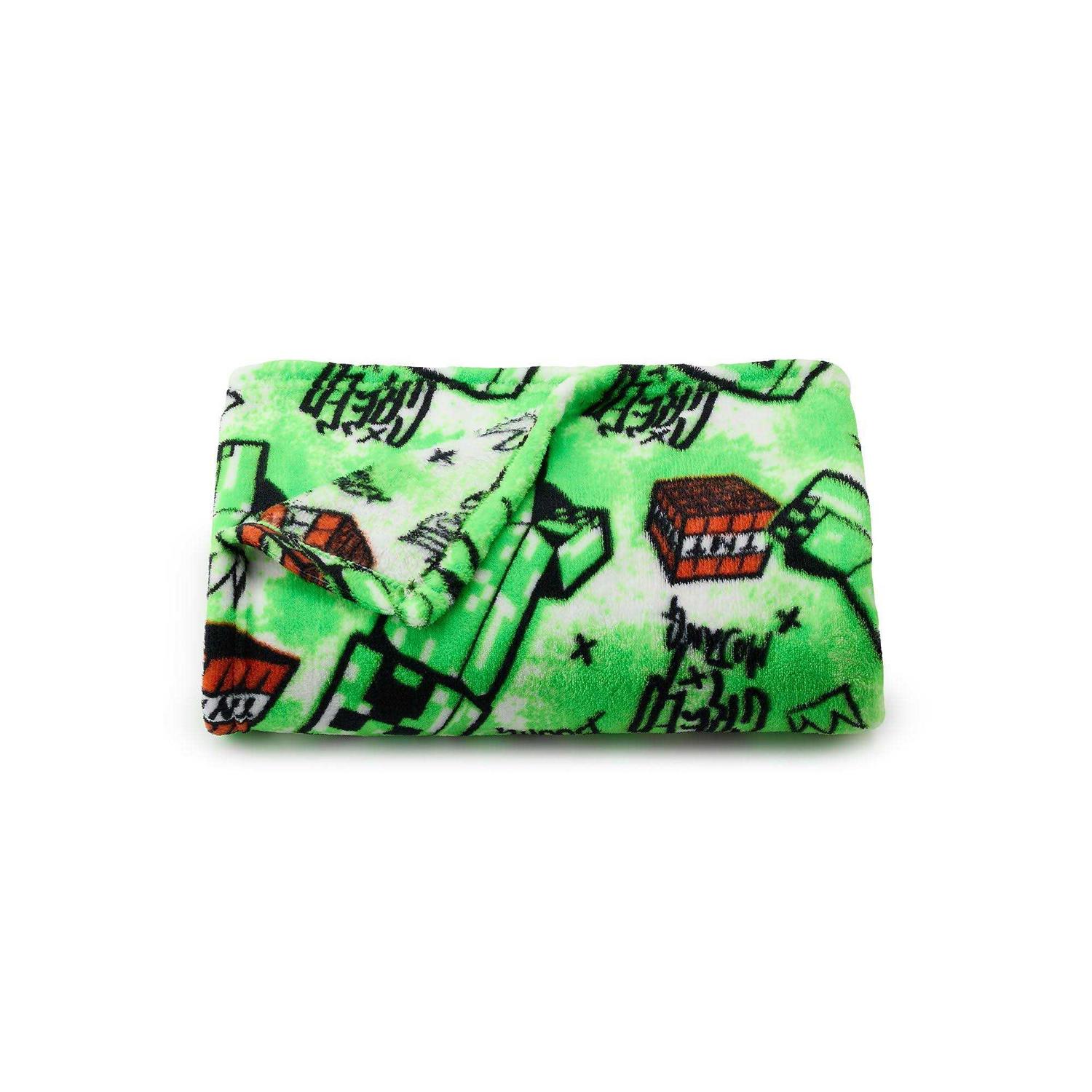 Minecraft Plush Creeper TNT Soft Fleece Blanket Throw - Image 4