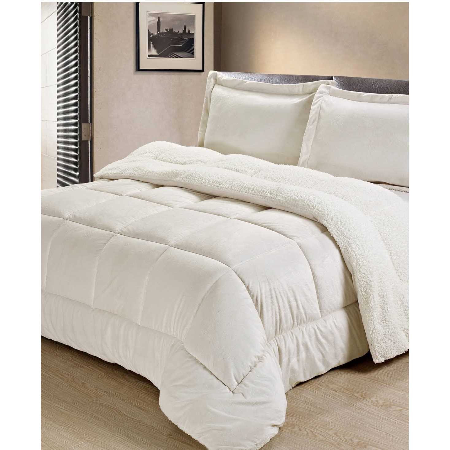 Cathay Home Faux Sherpa Comforter Set - Image 4