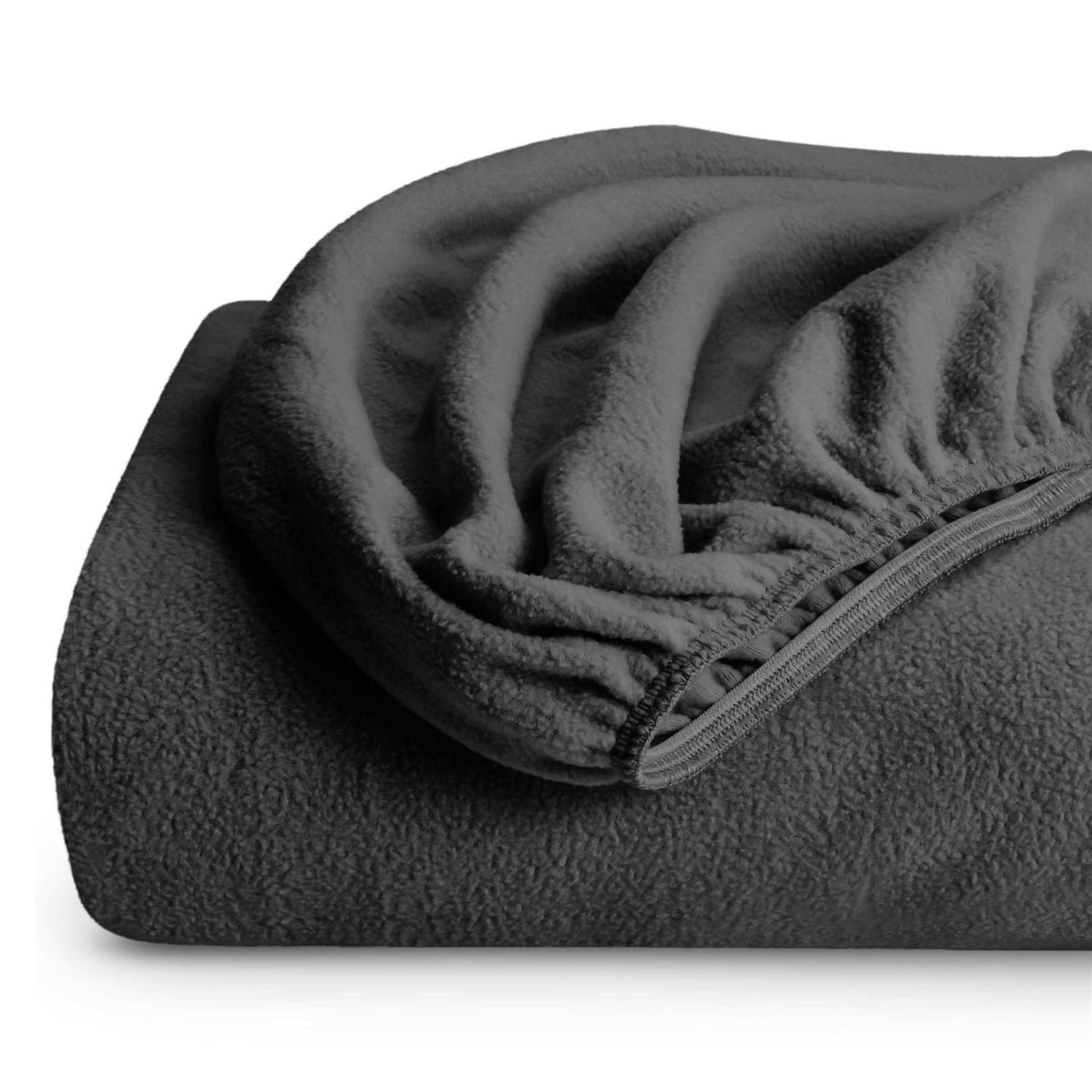 Fleece Fitted Solid Bottom Sheet by Bare Home - Image 4