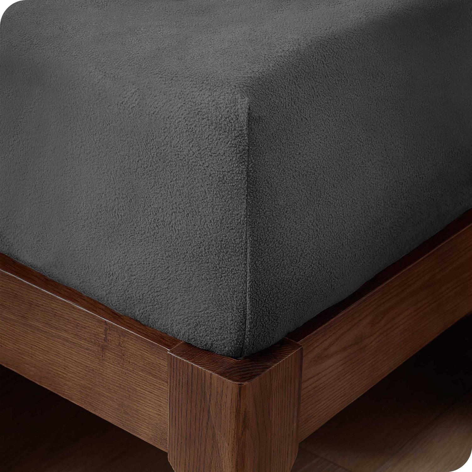 Fleece Fitted Solid Bottom Sheet by Bare Home - Image 4