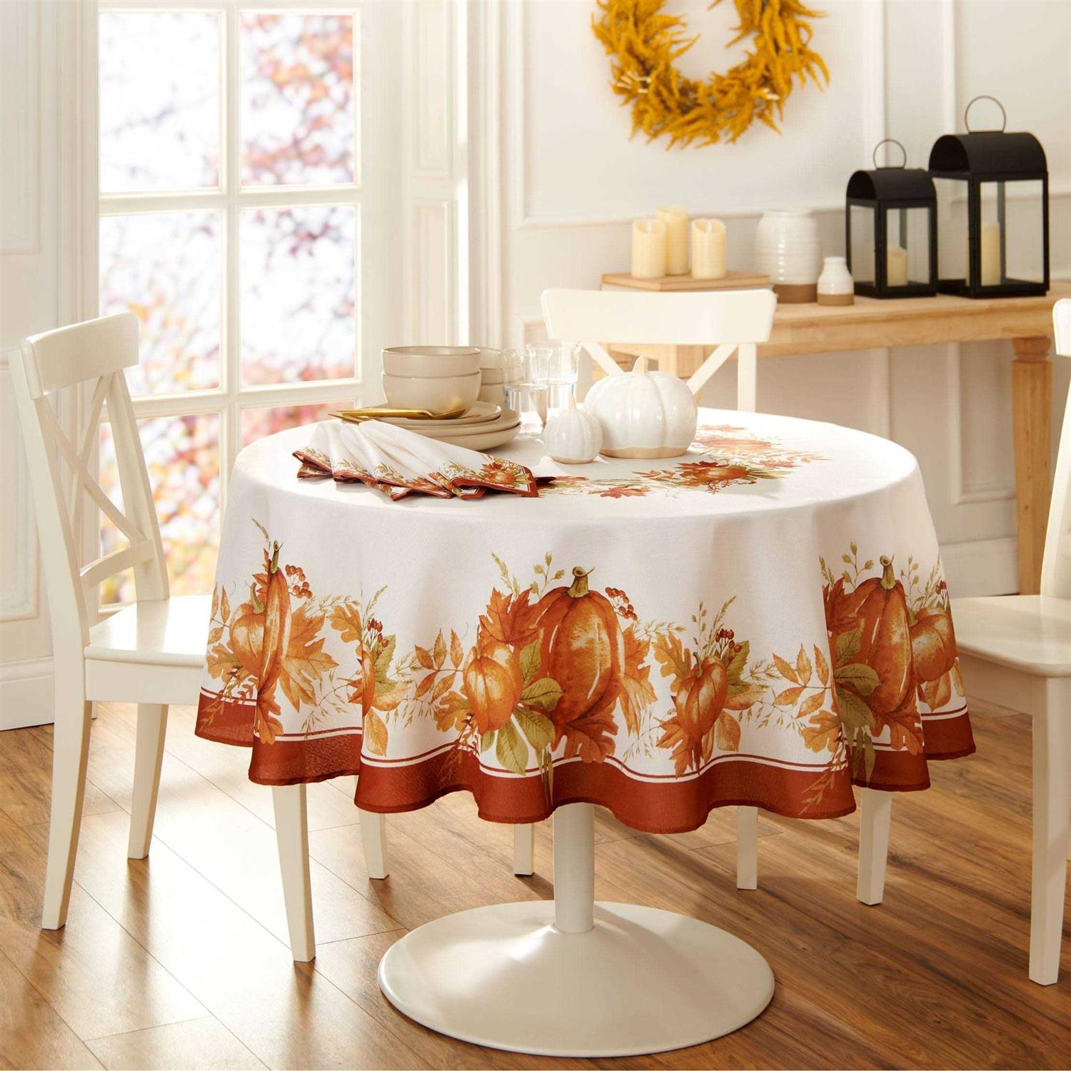 Elrene Home Fashions Autumn Pumpkin Grove Fall Tablecloth - Image 4