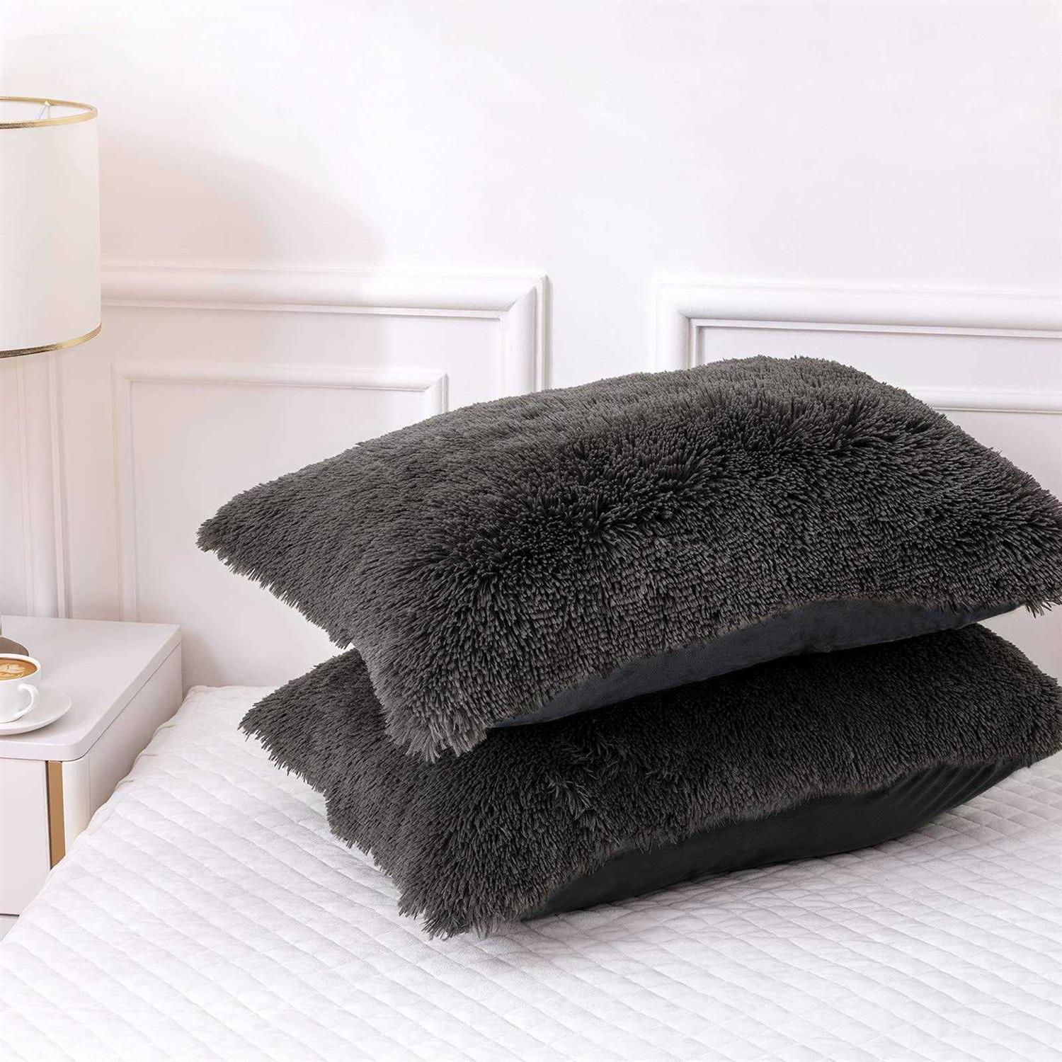 Dreamcountry Plush Fluffy Duvet Cover Oeko-tex Certified Luxury Ultra Soft Shaggy Crystal Velvet Bedding Comforter Set 3 Pieces - Image 3