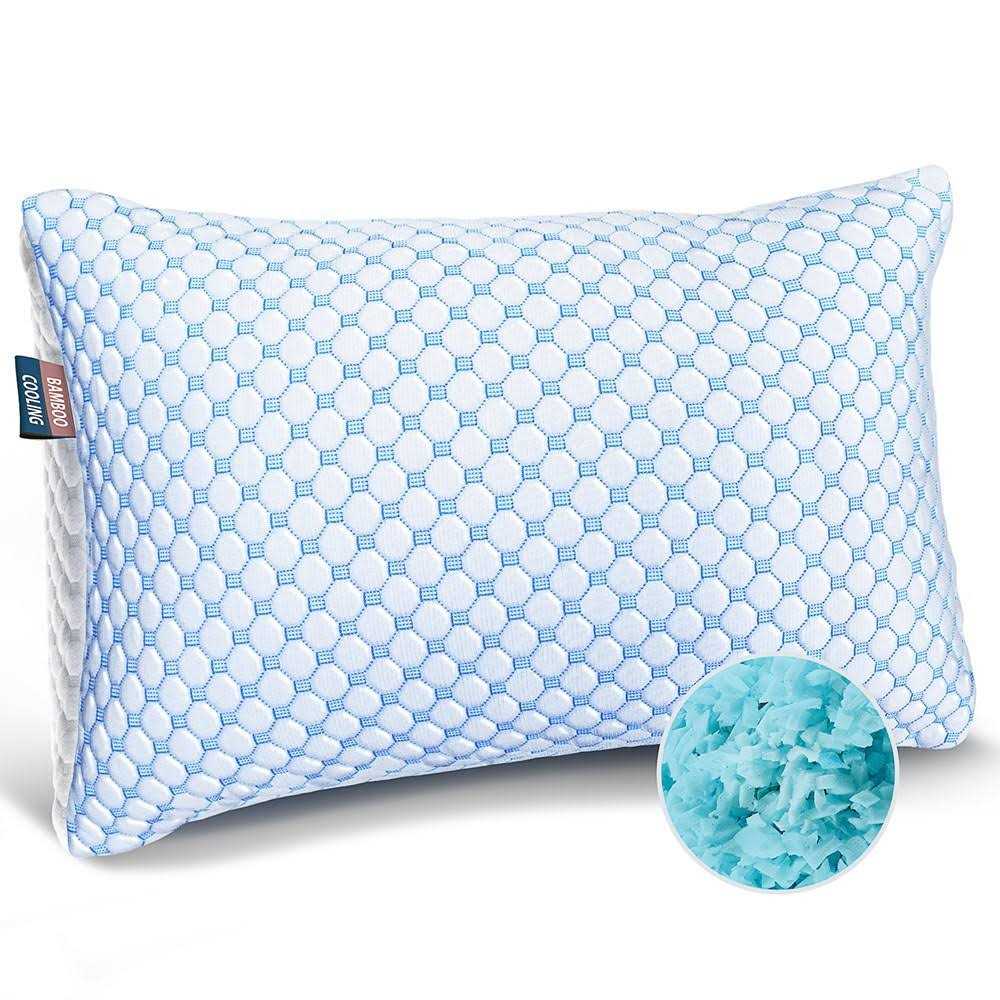 Nestl Coolest Pillow Heat and Moisture Reducing Ice Silk and Gel Infused Memory Foam Pillow. Adjustable, Washable, Breathable - King - 18 x 36 inch - - Image 3