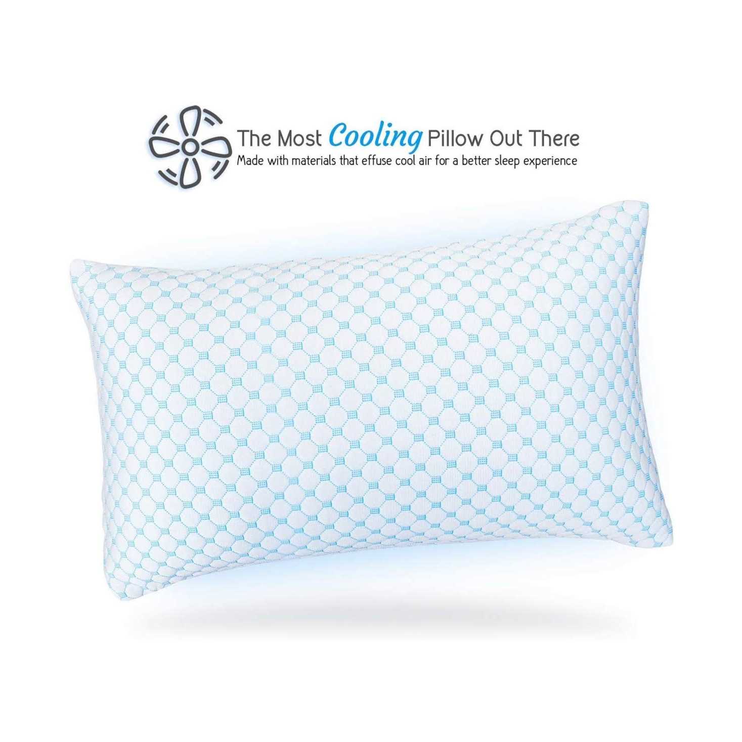 Nestl Coolest Pillow Heat and Moisture Reducing Ice Silk and Gel Infused Memory Foam Pillow. Adjustable, Washable, Breathable - King - 18 x 36 inch - - Image 5