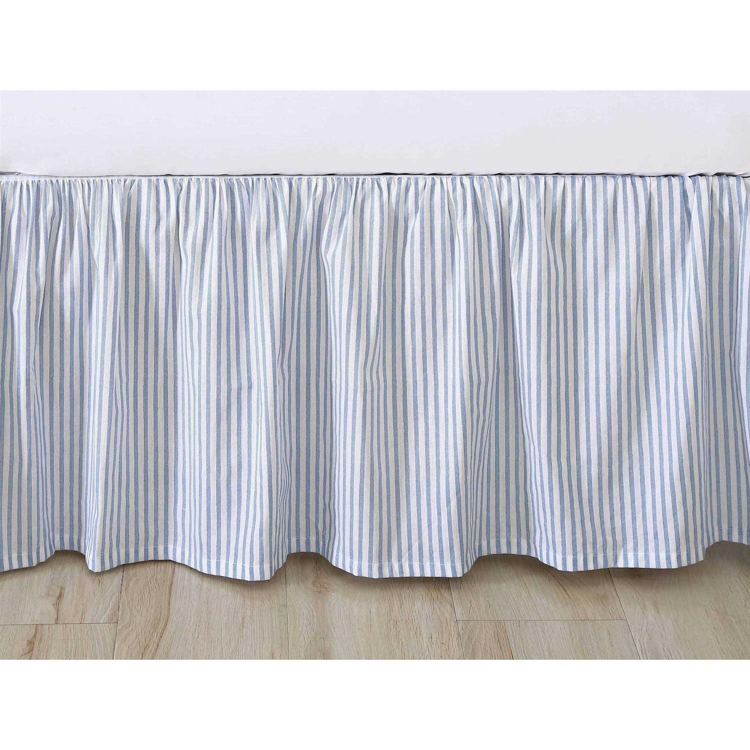 Laura Ashley Ticking Stripe Bed Skirt - Image 3