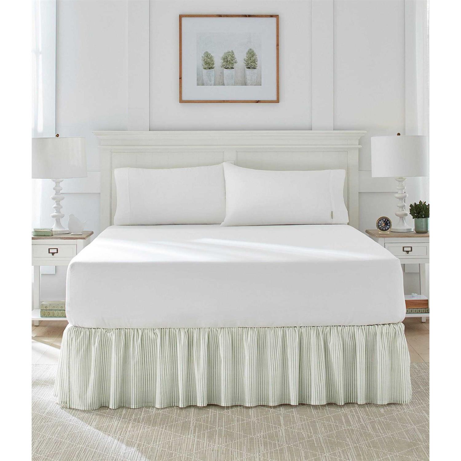 Laura Ashley Ticking Stripe Bed Skirt - Image 5