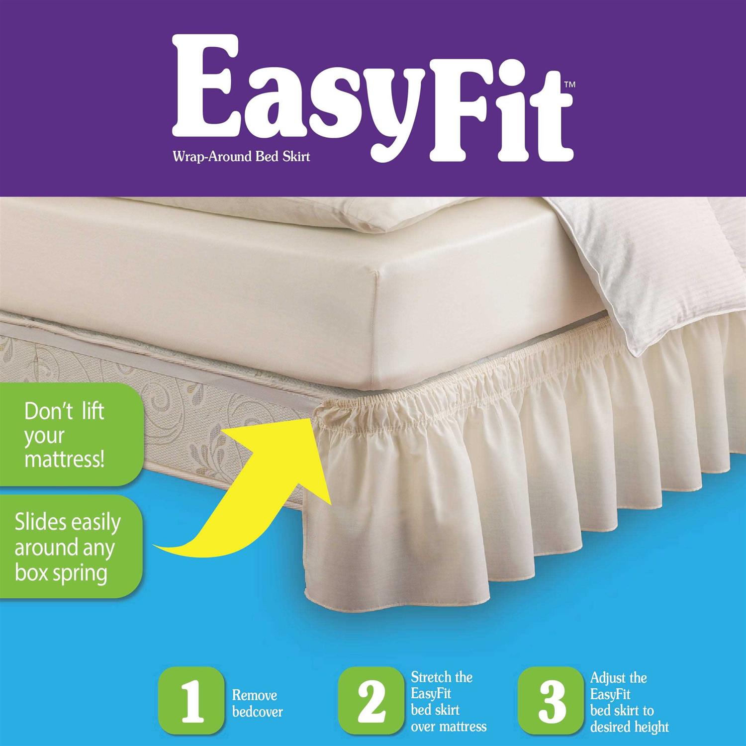 EasyFit Wrap Around Eyelet Ruffled Bed Skirt - Image 3