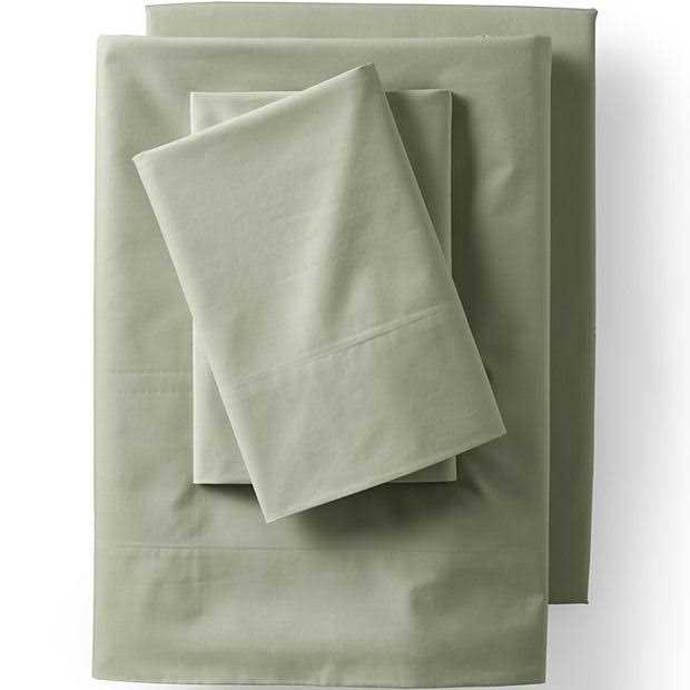 Lands' End 400 Thread Count Organic Cotton Percale Pillowcases - Image 3