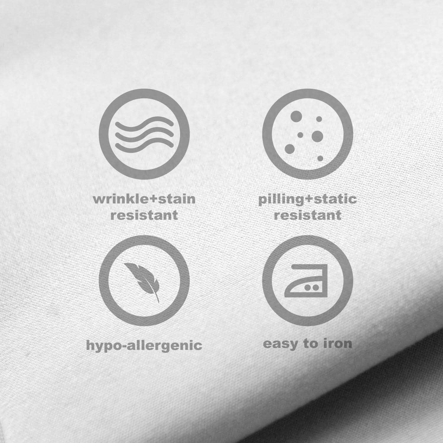 DreamHome Microfiber Pillowcases, Set of 2 King, Purple - Image 3