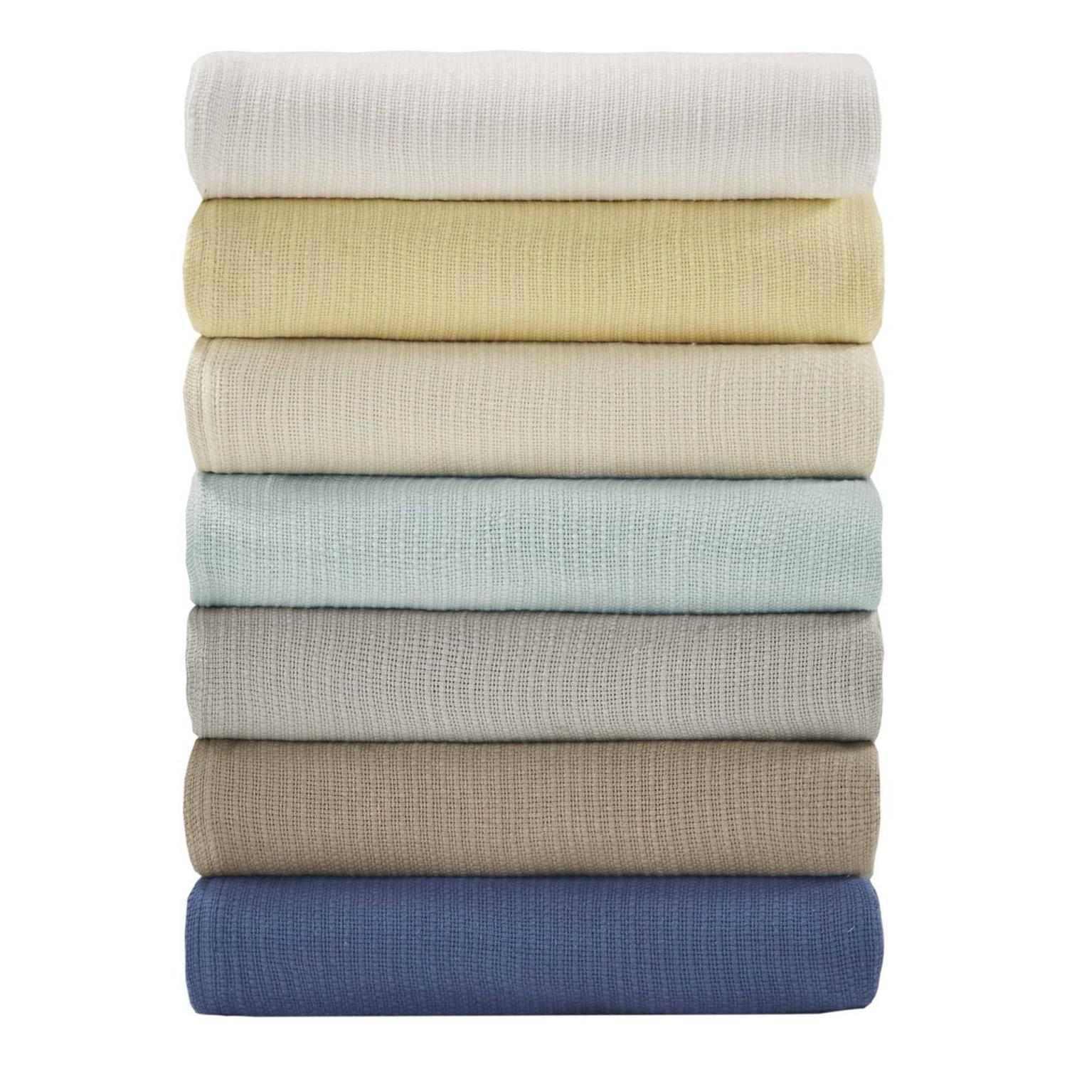 Madison Park Cotton Freshspun Basketweave Blanket - Image 3