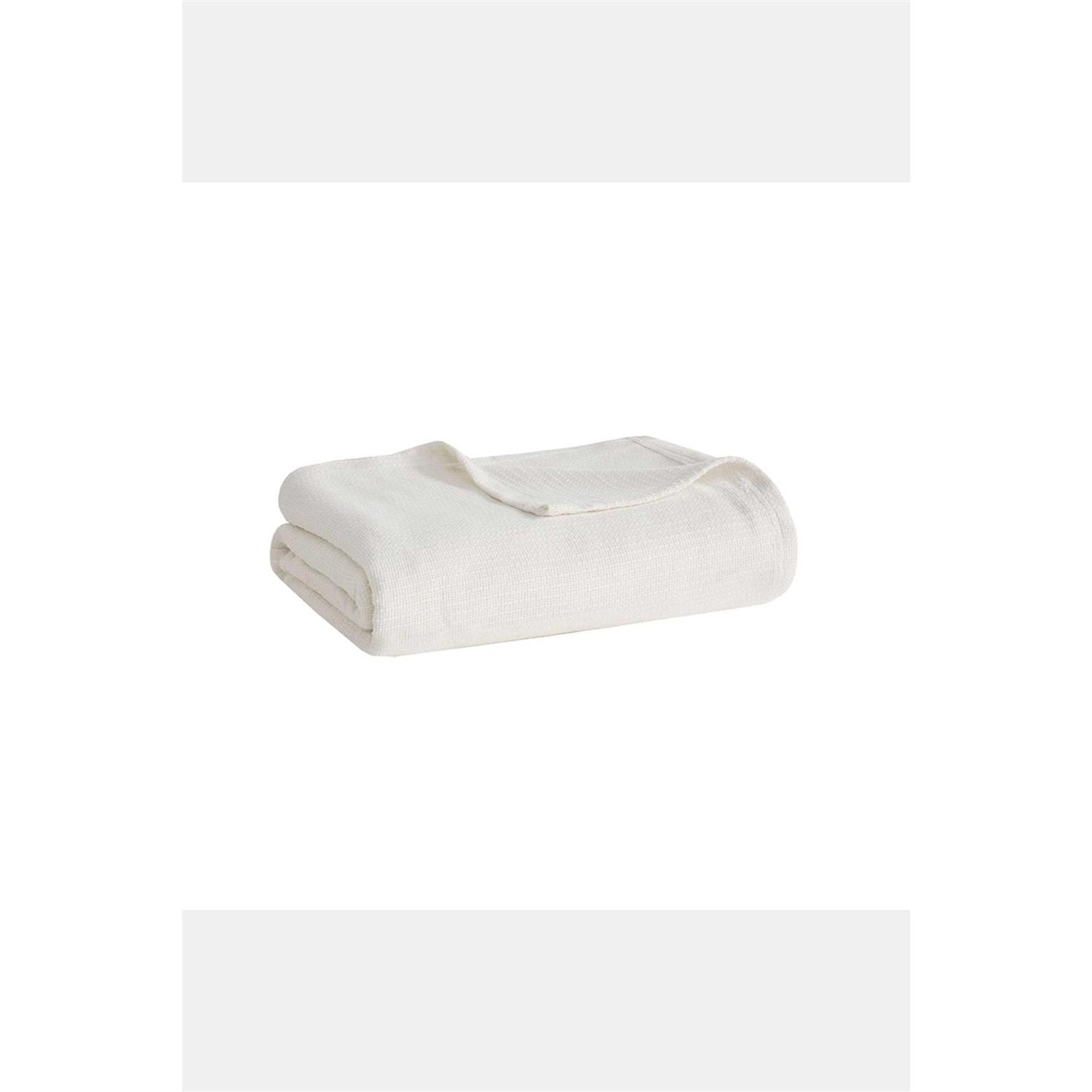 Madison Park Cotton Freshspun Basketweave Blanket - Image 5