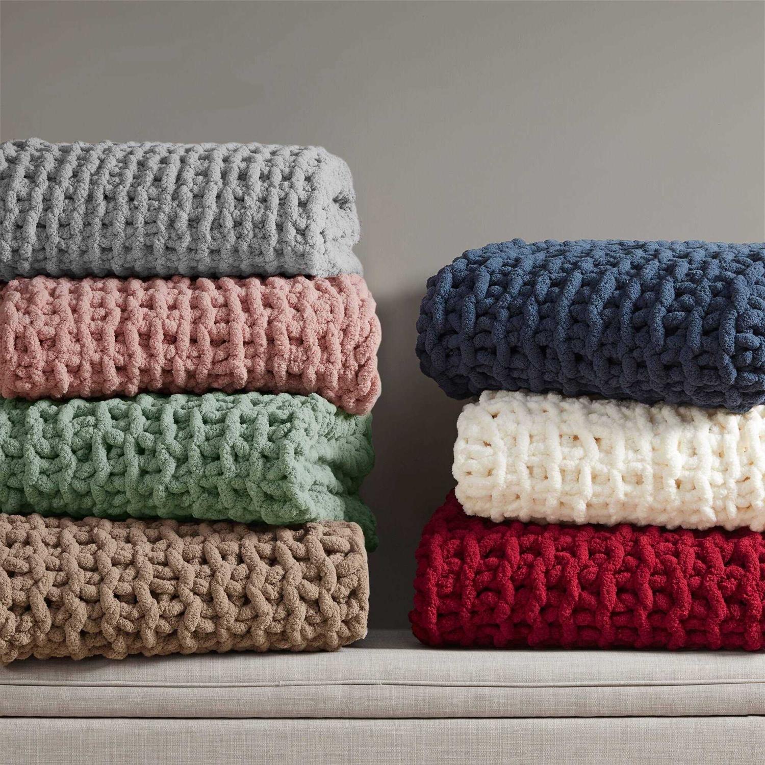 Madison Park Chenille Chunky Knit Throw - Image 5