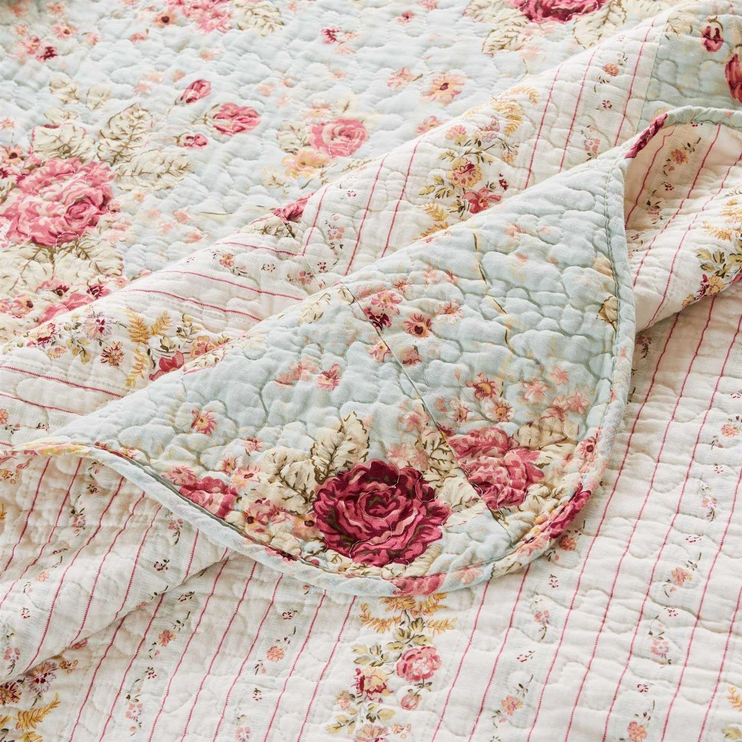 Greenland Home Antique Rose Quilt Set - Image 4