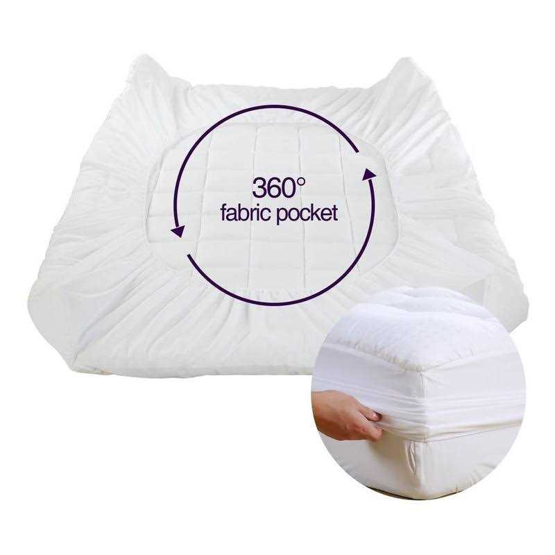 Easeland King Size Mattress Pad Pillow Top Mattress Cover Quilted Fitted Mattress Protector Cotton Top 8-21 inch Deep Pocket Cooling Mattress Topper - Image 4