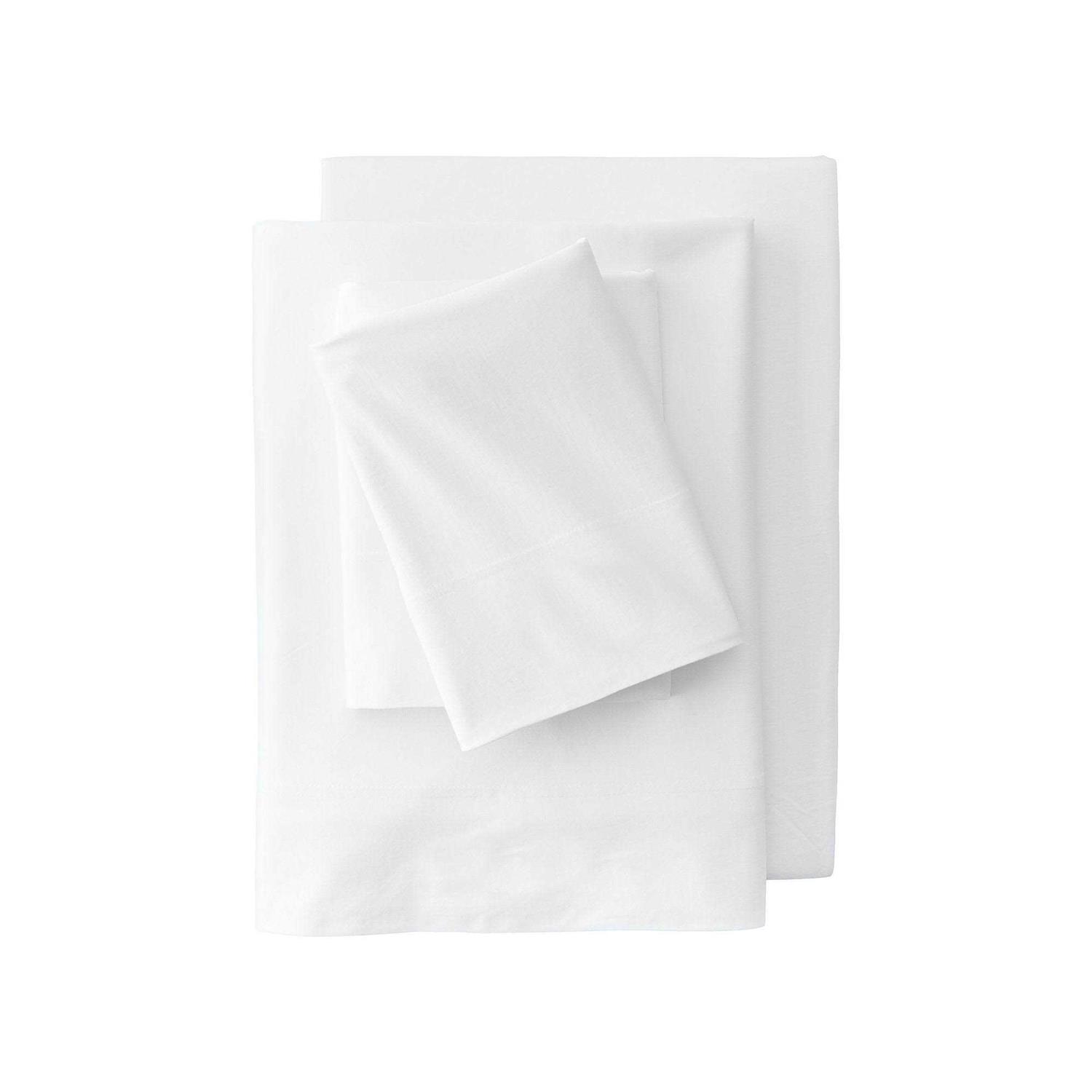Lands' End Cotton Jersey Knit Fitted Sheet Pillowcase Set - Image 3