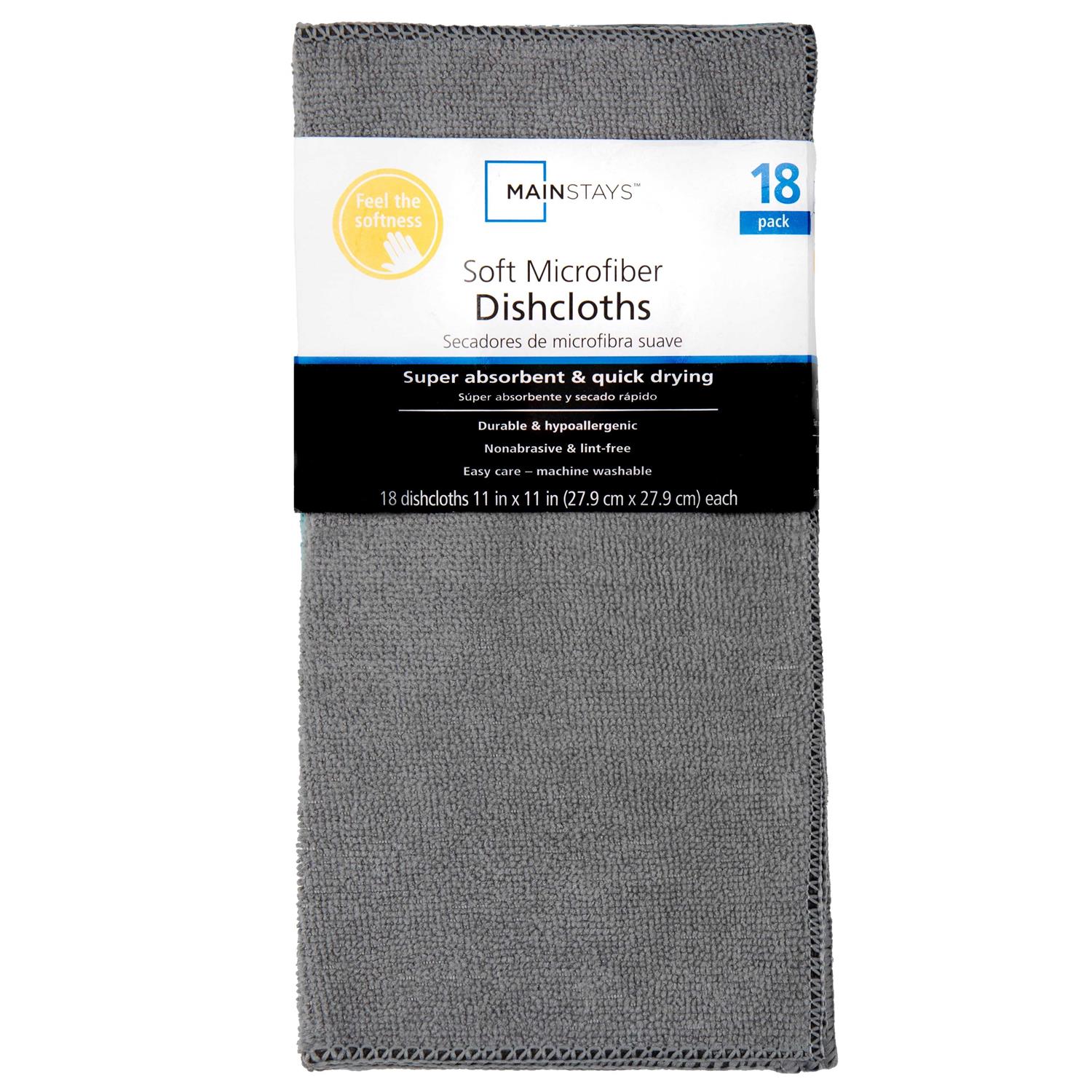 Mainstays Microfiber Assorted Solid Colors Dishcloths - Image 2