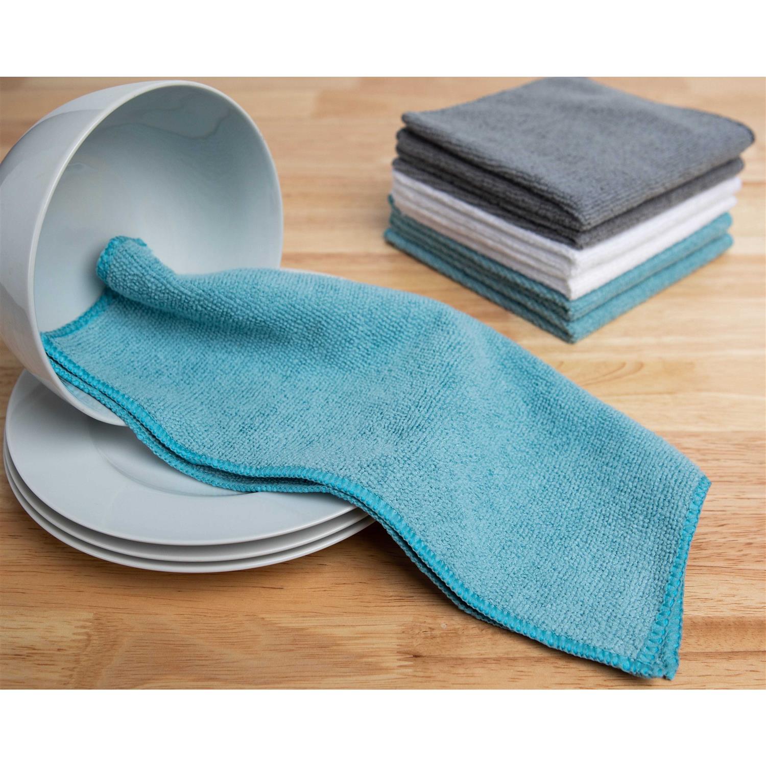 Mainstays Microfiber Assorted Solid Colors Dishcloths - Image 5