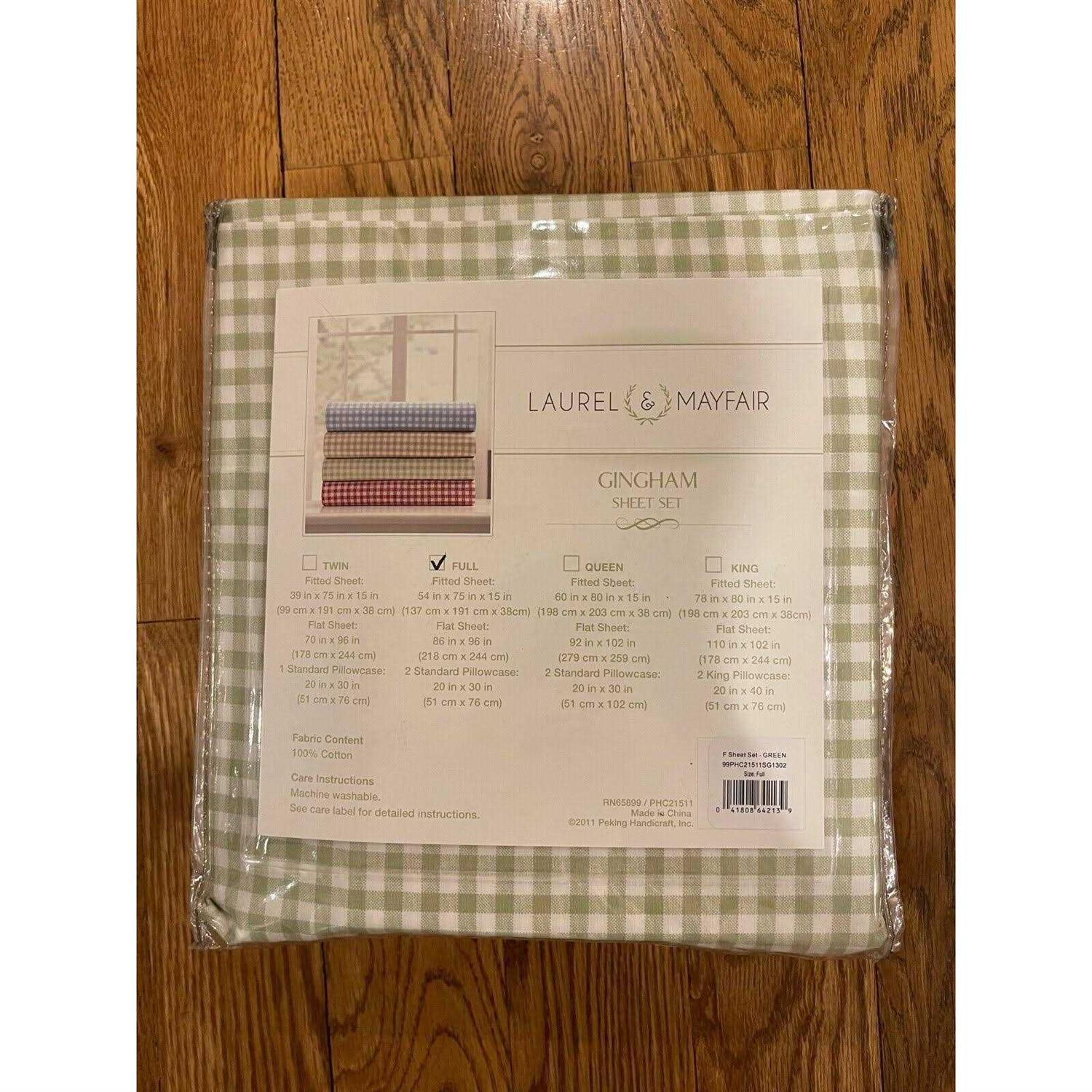 Laurel & Mayfair 250tc Gingham Print Sheet Set - Image 4