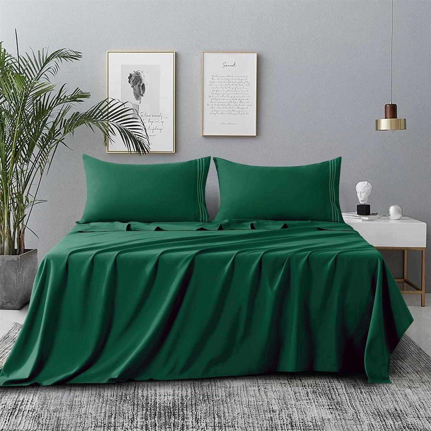 Cozylux Hotel Luxury Bed Sheets Set 1800 Series 4-piece Embroidered Microfiber Sheets - Image 4