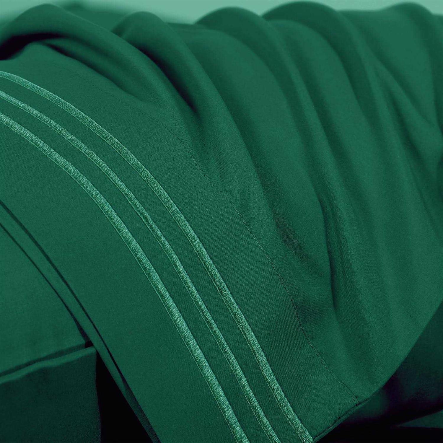 Cozylux Hotel Luxury Bed Sheets Set 1800 Series 4-piece Embroidered Microfiber Sheets - Image 5