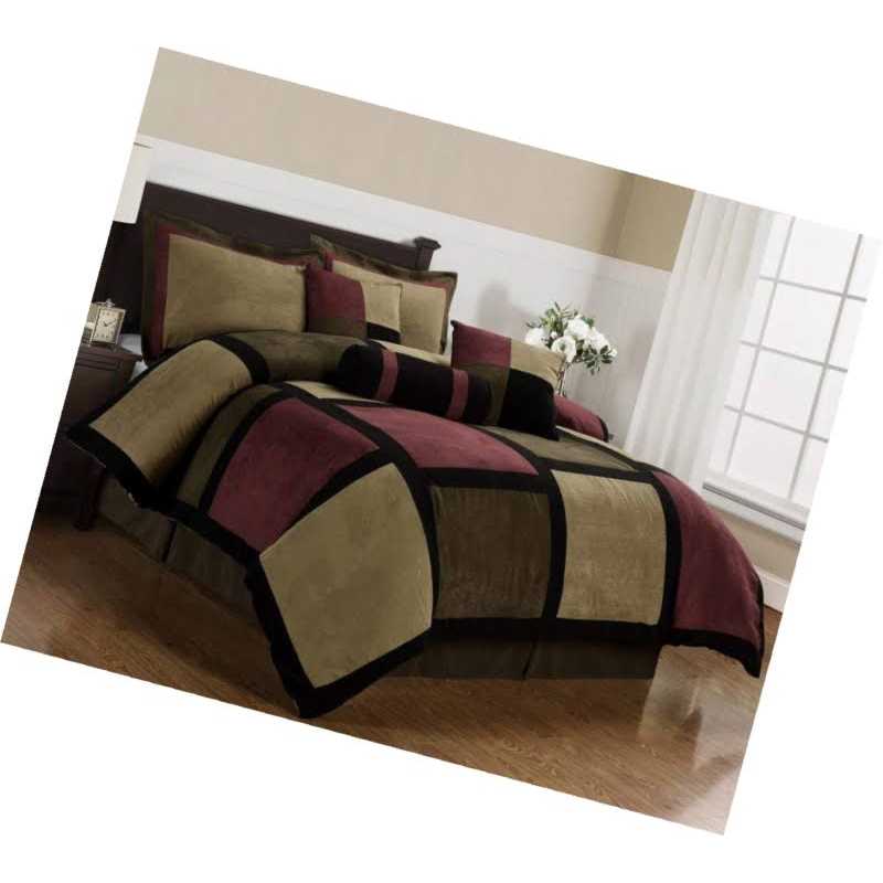 Chezmoi Collection 7-Piece Quilted Patchwork Comforter Set - Image 5