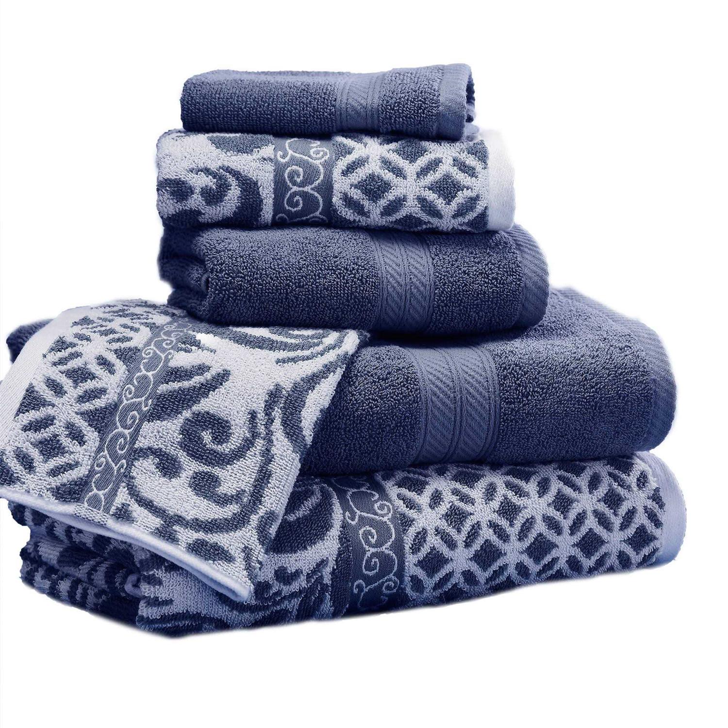 Modern Threads 6 Piece Yarn Dyed Jacquard Towel Set - Image 2